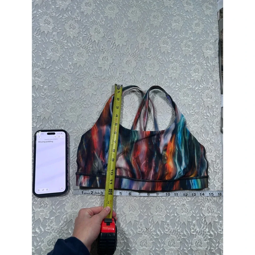 Lululemon Energy Bra Medium Support Chroma Fusion 12 Workout Gym Eclectic Yoga